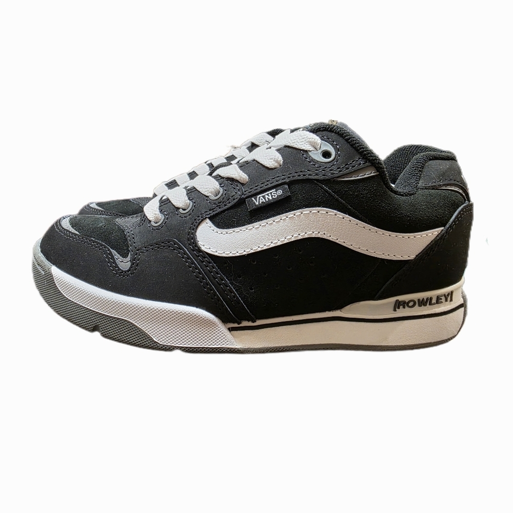 Rowley Xlt Vans Classic Black and White Skate Shoes - Picture 3 of 8